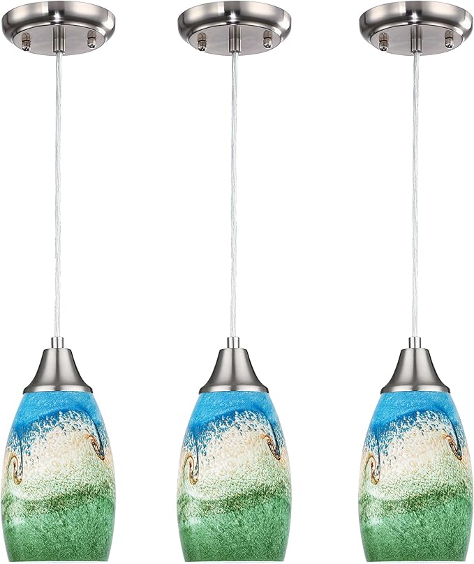 KARYFINE Mini Pendant Lights 3‑Pack (Multi‑Color)