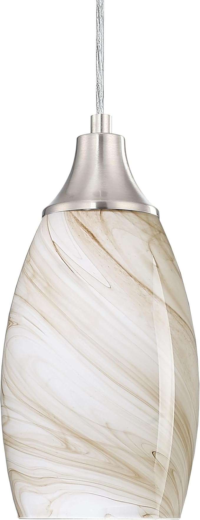 KARYFINE Mini Pendant Light (Beige Marble Glass)